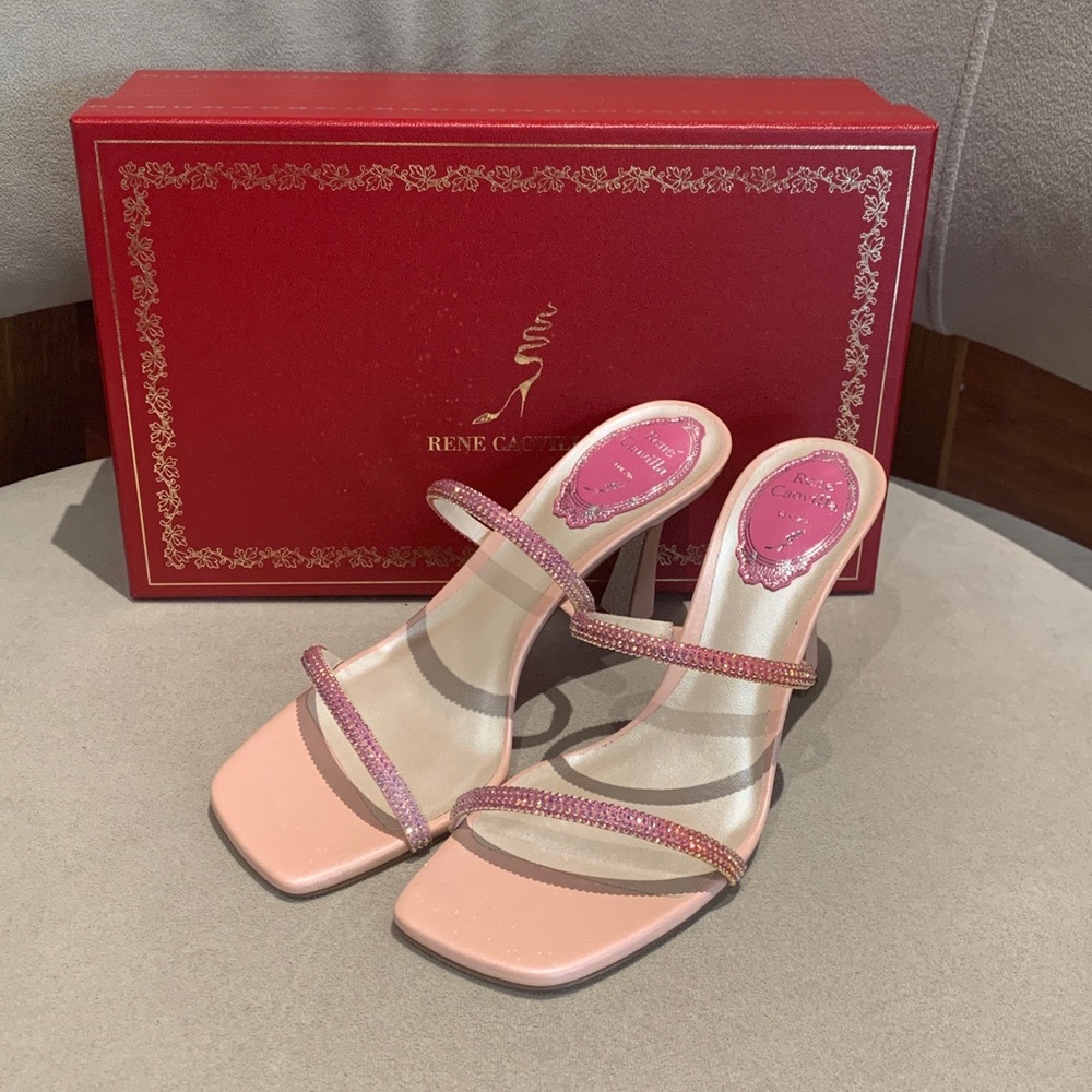 Brand New Authentic Rene Caovilla Crystals Embellished Sandal